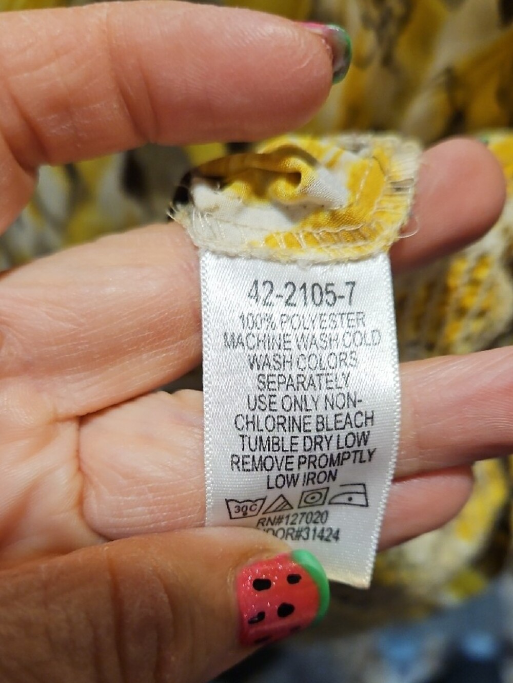 Chadwicks Yellow Patterned Tunic Top - Picture 6 of 6